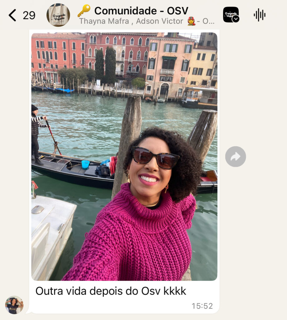 Aluno viajando