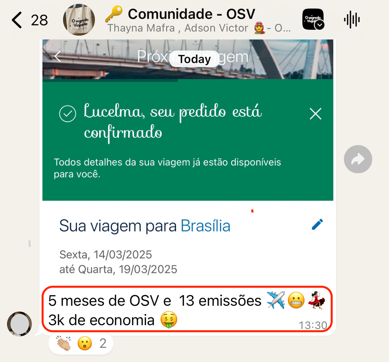 Aluno viajando
