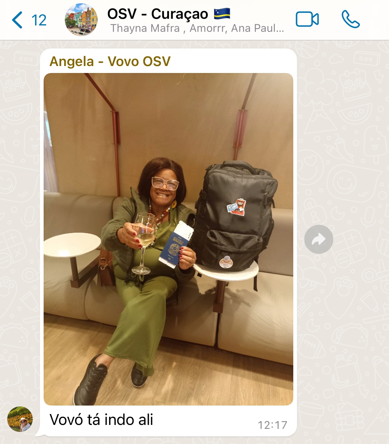 Aluno viajando