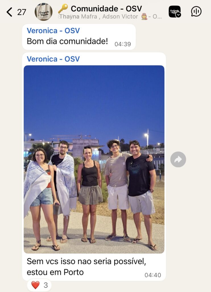 Aluno viajando
